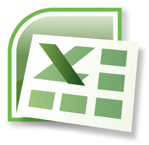 Logotipo de Microsoft Excel 2007, la hoja de cálculo de la suite