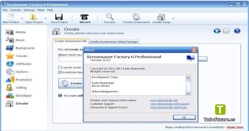  Blumentals Screensaver Factory Descargar para PC