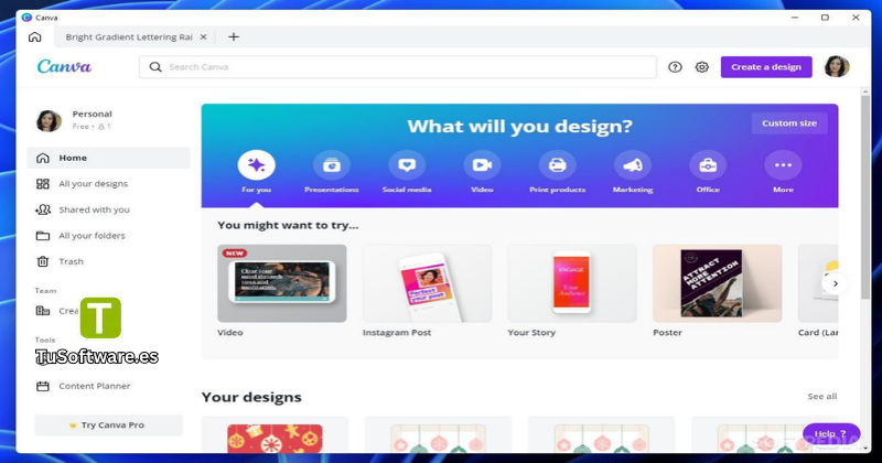 Canva para Windows Descargar para PC