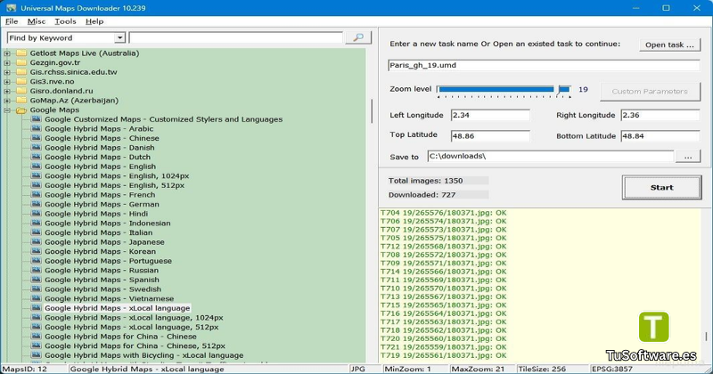 Descargar AllMapSoft Universal Maps Downloader Full Espanol