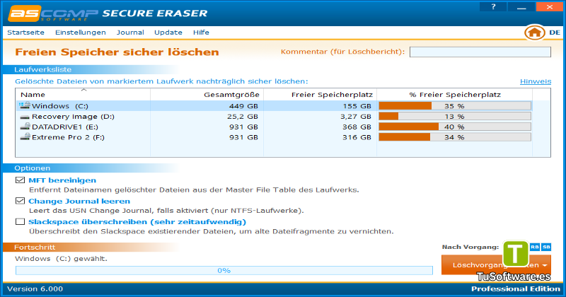 ASCOMP Secure Eraser Professional