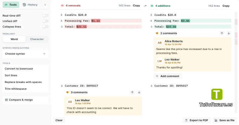 Diffchecker Descargar para PC