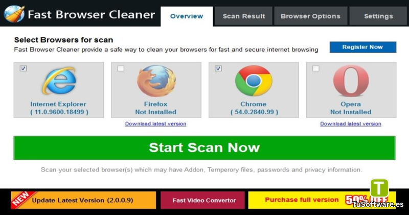 Fast Browser Cleaner Descargar para PC