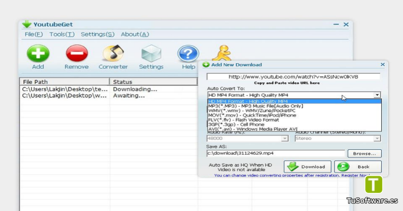 YouTubeGet Descargar para PC